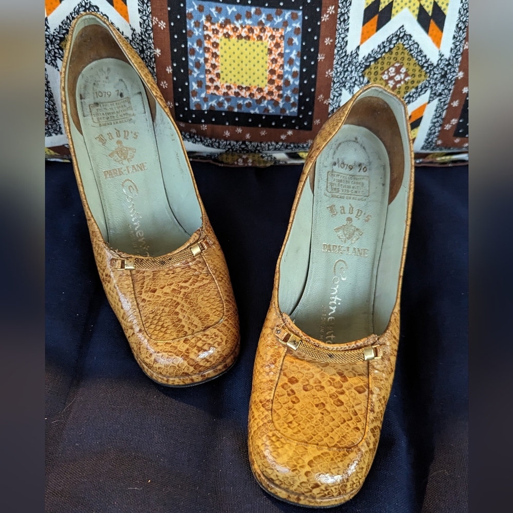 70s Snakeskin Heels